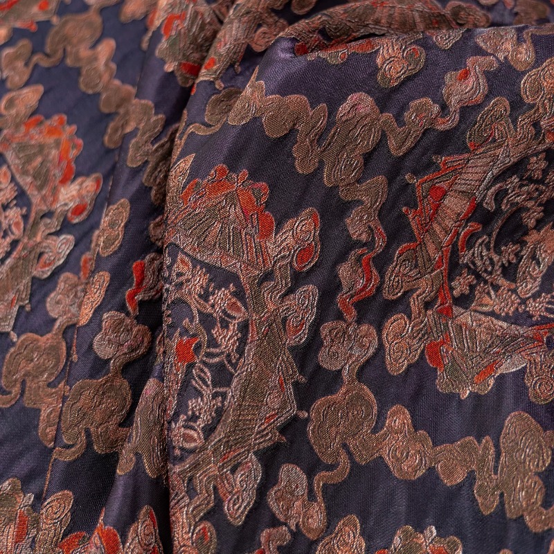 Purple Red Rayon Floral Jacqua - Sewing ulasan dan harga