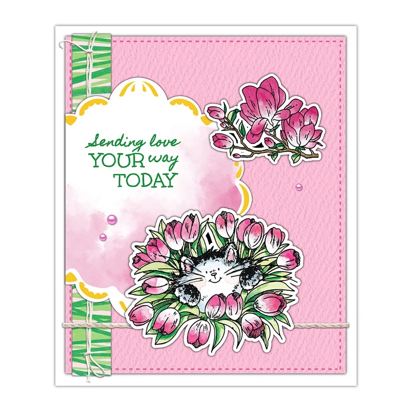Suncraft Cute Kitty Cats And F - Clear Silicone Stamps For Card Making ulasan dan harga