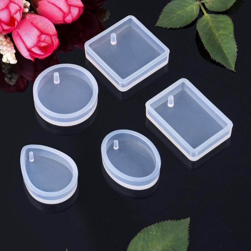 20Pcs Set DIY Keychain Pendant - Silicone Epoxy Resin Molds Set ulasan dan harga