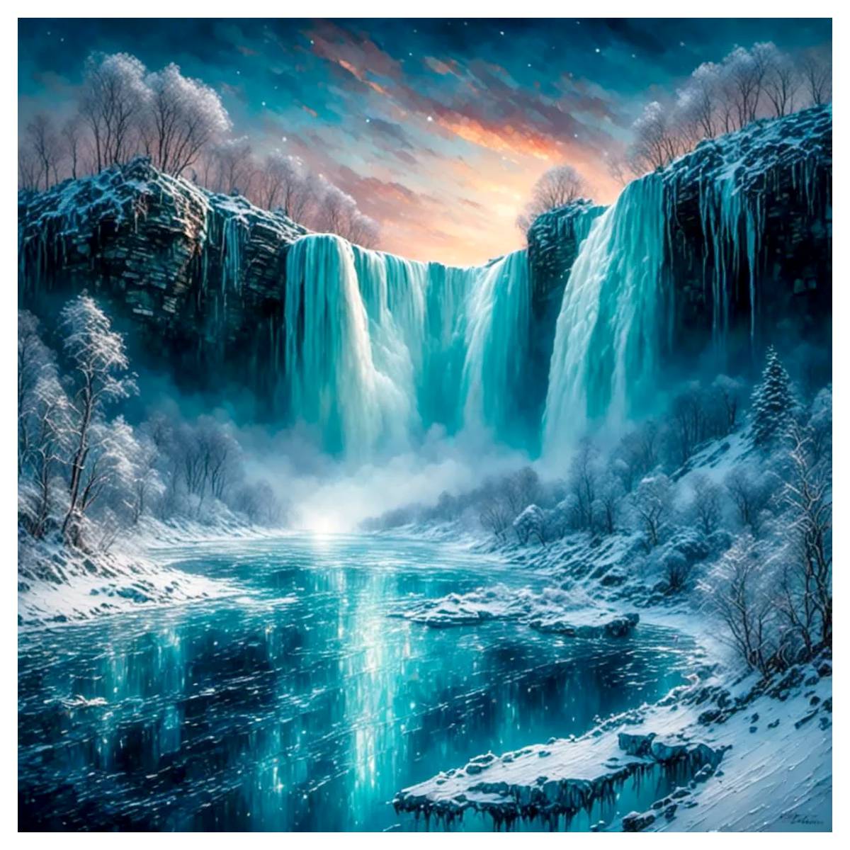 A magnificent waterfall 40X40C - Cotton Embroidery Thread Skeins ulasan dan harga